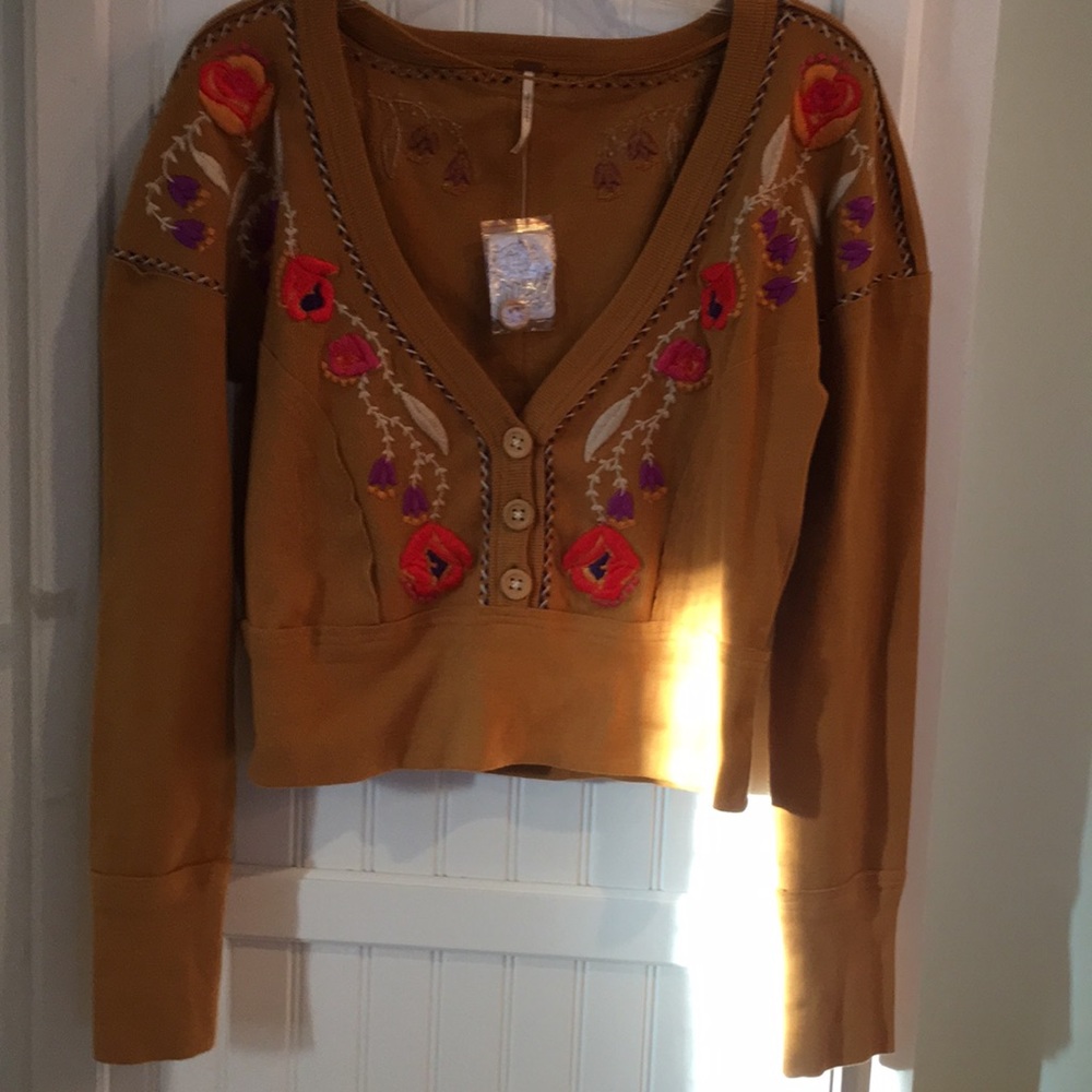 Free People embroidered top